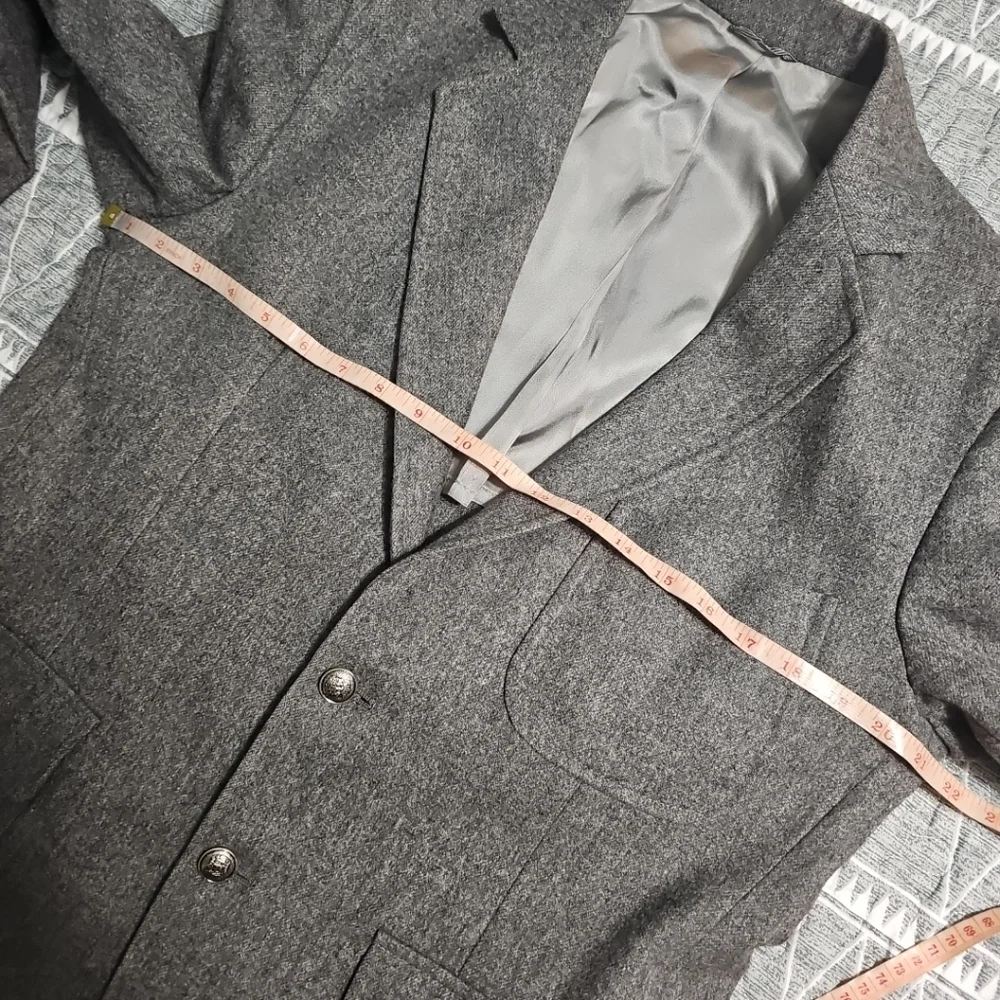 Bartleigh Exclusive Benoits Maine Grey‎ Wool Tweed Sports Coat Vintage Men's 40R